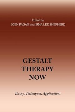 portada gestalt therapy now (en Inglés)