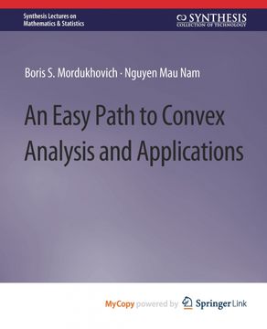 portada An Easy Path to Convex Analysis and Applications (en Inglés)