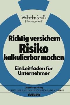 portada Richtig Versichern -- Risiko Kalkulierbar Machen (in German)