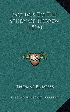 portada motives to the study of hebrew (1814) (en Inglés)