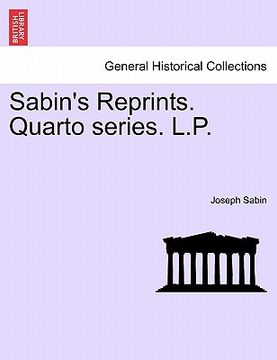 portada sabin's reprints. quarto series. l.p. (en Inglés)