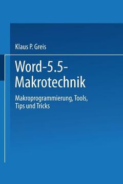 portada Word 5.5 Makrotechnik: Makroprogrammierung, Tools, Tips Und Tricks (in German)