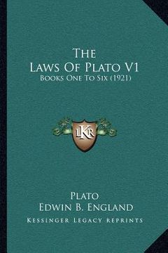 portada the laws of plato v1: books one to six (1921)