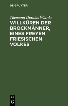 portada Willküren der Brockmänner, Eines Freyen Friesischen Volkes (en Alemán)