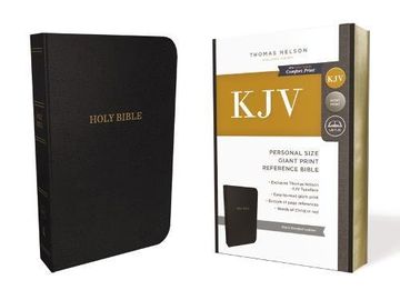 portada KJV, Reference Bible, Personal Size Giant Print, Bonded Leather, Black, Red Letter Edition, Comfort Print