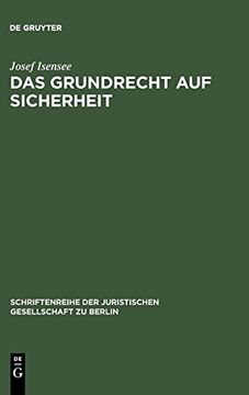 portada Das Grundrecht auf Sicherheit (en Alemán)