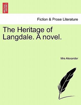 portada the heritage of langdale. a novel. (en Inglés)