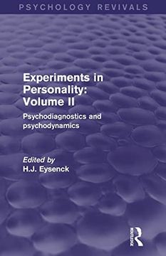 portada Experiments in Personality: Volume 2: Psychodiagnostics and Psychodynamics (en Inglés)