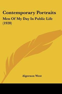 portada contemporary portraits: men of my day in public life (1920) (en Inglés)