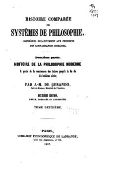 portada Histoire comparée des systèmes de philosophie, considérés relativement aux principes des connaissances humaines