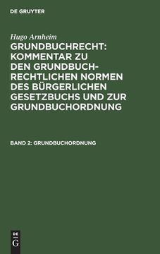 portada Grundbuchordnung (German Edition) [Hardcover ] (en Alemán)