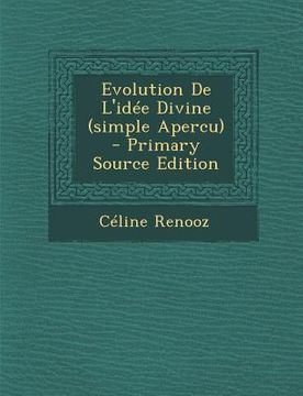 portada Evolution de L'Idee Divine (Simple Apercu) (en Francés)