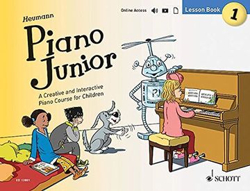 portada Piano Junior: A Creative and Interactive Piano Course for Children: Lesson Book 1 (en Inglés)