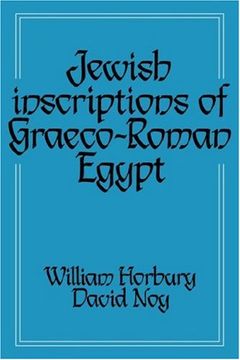portada Jewish Inscripts Graeco-Roman Egypt (en Inglés)