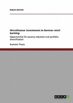 portada microfinance investments in german retail banking (en Inglés)