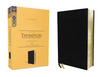 portada Kjv, Thompson Chain-Reference Bible, Large Print, European Bonded Leather, Black, red Letter, Comfort Print (en Inglés)