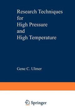 portada research techniques for high pressure and high temperature