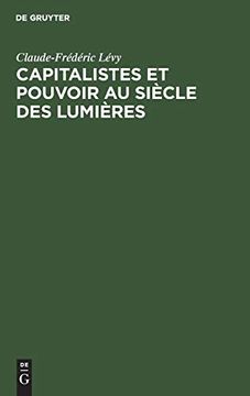 portada Capitalistes et Pouvoir au Siècle des Lumières (in French)