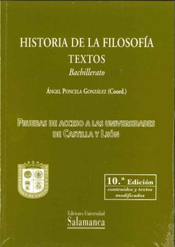 portada Historia de la Filosofía. Textos. Bachillerato (10ª Ed. ) (in Spanish)