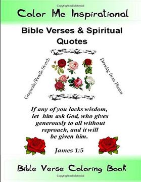 portada Color me Inspirational Bible Verses & Spiritual Quotes (en Inglés)