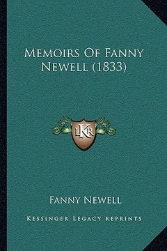 portada memoirs of fanny newell (1833) (en Inglés)