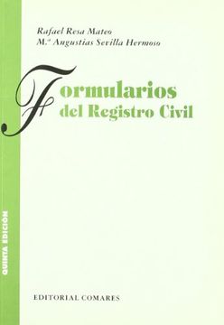 portada FORMULARIOS DEL REGISTRO CIVIL