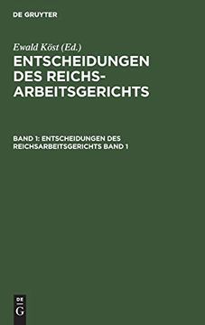 portada Entscheidungen des Reichsarbeitsgerichts (in German)