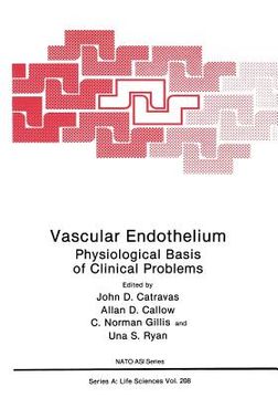 portada Vascular Endothelium: Physiological Basis of Clinical Problems (en Inglés)