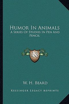 portada humor in animals: a series of studies in pen and pencil (en Inglés)