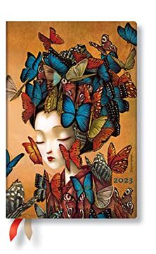 portada Paperblanks 12-Month Flexi Planners 2023 Madame Butterfly | Horizontal | Mini (95 × 140 mm)