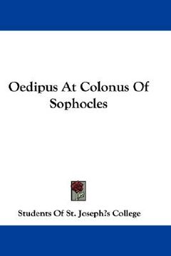 portada oedipus at colonus of sophocles (en Inglés)