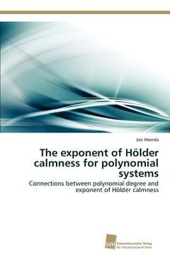 portada the exponent of h lder calmness for polynomial systems