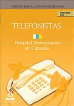 portada Telefonistas del Hopital Universitario de Canarias. Temario. Volumen i