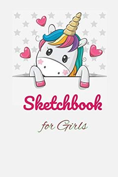 SKETCHBOOK: CUTE UNICORN KAWAII SKETCHBOOK FOR GIRLS WITH By Cute Notebooks  NEW 9781545146880