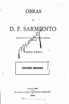 portada Obras de D. F. Sarmiento - Tomo XXXIV (in Spanish)