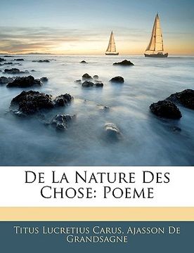 portada de la Nature Des Chose: Poeme (in French)