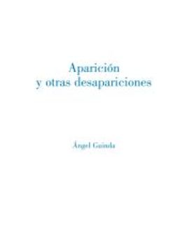 portada Aparición y Otras Desapariciones (in Spanish)