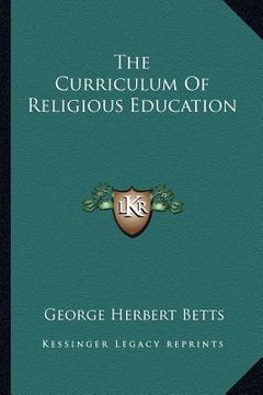portada the curriculum of religious education (en Inglés)