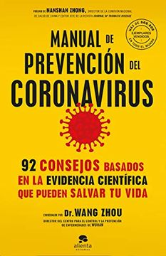 portada Manual de Prevención del Coronavirus: 92 Consejos Basados en la Evidencia Científica que Pueden Salvar tu Vida (Coleccion Alienta)