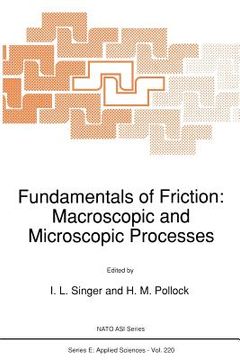 portada Fundamentals of Friction: Macroscopic and Microscopic Processes (in English)