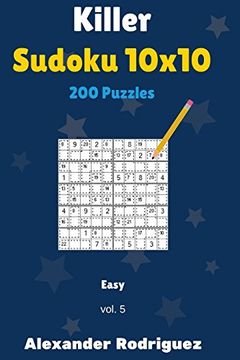 portada Killer Sudoku 10X10 Puzzles - Easy 200 Vol. 5 (Volume 5) 