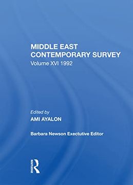 portada Middle East Contemporary Survey, Volume Xvi, 1992 (en Inglés)