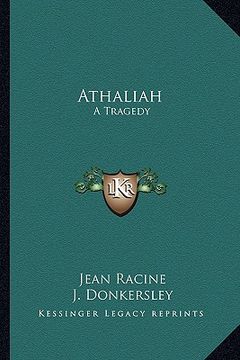 portada athaliah: a tragedy