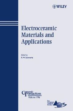 portada electroceramic materials and applications: ceramic transactions, volume 196