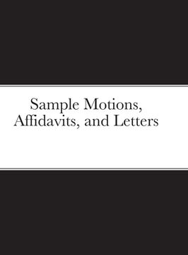 portada Sample Motions, Affidavits, and Letters (en Inglés)