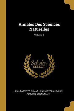 portada Annales des Sciences Naturelles; Volume 9 (en Francés)