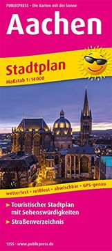 portada Aachen: Touristischer Stadtplan mit Sehenswürdigkeiten und Straßenverzeichnis. 1: 14000 (Stadtplan/Sp) (en Alemán)