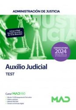 portada Cuerpo de Auxilio Judicial. Test