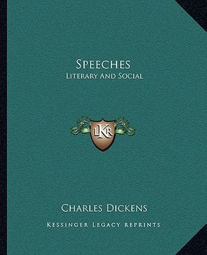 portada speeches: literary and social (en Inglés)