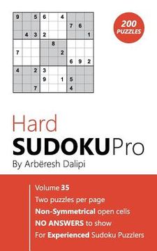 portada Hard Sudoku Pro: Book for Experienced Puzzlers (200 puzzles) Vol. 35 (in English)